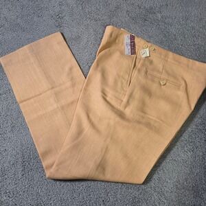 John Alexander Mens 36x32 Newport Trousers Peach‎ Vintage Made in USA Flat Front